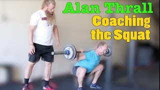 Alan Thrall Coaching the Squat Starting Strength Training Model [upl. by Beckman]