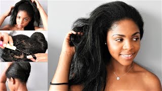 DIY Vixen Crochet Braid  Knotless Crochet Method With Leave Out [upl. by Strong756]