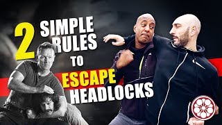 2 SIMPLE RULES to Escape a HEADLOCK  WORKS Against Bigger Guys Too [upl. by Annmaria786]