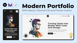 How to Create a Stunning Portfolio Website with Nextjs Tailwind CSS and Framermotion🌟 [upl. by Suoilenroc]