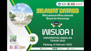 UNIVERSITAS ANDALAS  WISUDA I 2025 [upl. by Hyacinth]