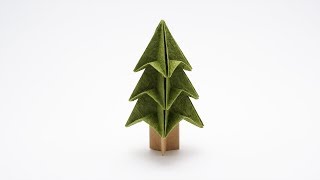 EASY CHRISTMAS TREE ORIGAMI Jo Nakashima [upl. by Bernadene]