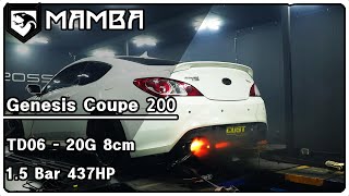 Reivew  Mamba Turbo TD0620G 8cm  437HP 15Bar Genesis Coupe 200Turbo [upl. by Neelrac]