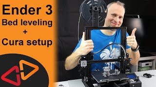 Ender 3 Bed leveling and Cura setup [upl. by Anirba]