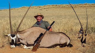 Hunting Large Oryx in Namibia Epic WalkandStalk Two Oryxes Liver Kidney Heart amp Testicle Braai [upl. by Nnylkoorb]