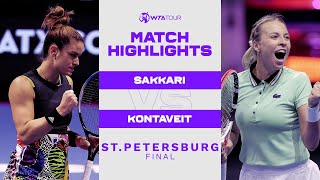 Maria Sakkari vs Anett Kontaveit  2022 St Petersburg Final  WTA Match Highlights [upl. by Mikel]