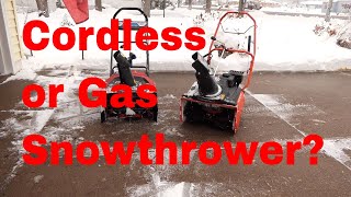 Cordless or Gas Single Stage Snow Thrower [upl. by Kcirdaed]