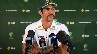 Ashes Press Conference  Mitchell Johnson 27 Nov 2013 [upl. by Dlorej]