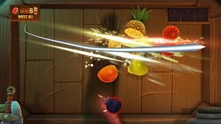 Fruit Ninja Kinect 2 Xbox One gameplay Quickplay Classic [upl. by Ynnij15]