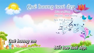 KARAOKE QUÊ HƯƠNG TƯƠI ĐẸP  CD CHUẨN BGD  ÂM NHẠC LỚP 1 [upl. by Benoit551]