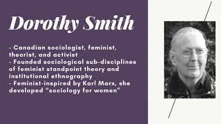 Feminist Standpoint Theory Dorothy Smith [upl. by Daniyal]