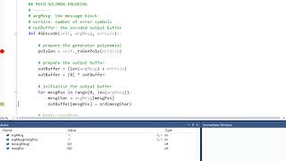 Reed Solomon k1 t2 Trace of Encoding on Python [upl. by Petracca]