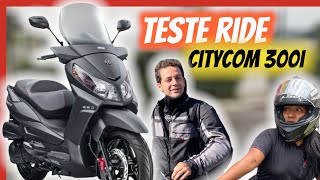 TESTE RIDE CITYCOM S 300i 2022 MODELO ATUALIZADO [upl. by Yelhsa]