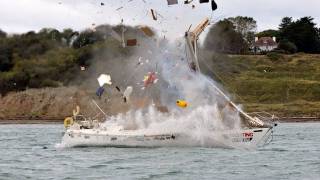 Yachting Monthlys Crash Test Boat  Explosion [upl. by Haig864]