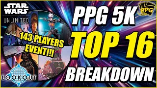 SWU PPG 5K TOP 16 BREAKDOWN  DECKLISTS [upl. by Nattie]