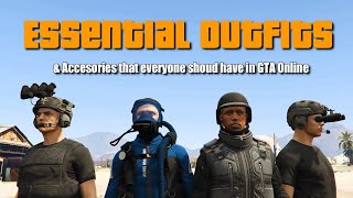 GTA V Online Essential outfits amp Accessories that everyone should have [upl. by Ellmyer259]