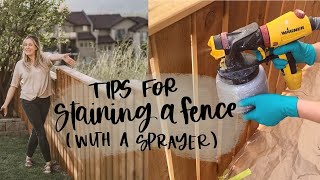 Staining A Fence With A Sprayer  DIY Tips [upl. by Linden]