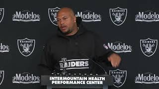 Raiders’ Antonio Pierce talks about Maxx Crosby’s interaction with Gardner Minshew [upl. by Cote]