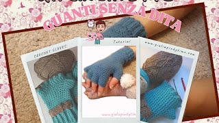 Guanti senza dita con polsino in costa 🌸 UNCINETTO TUTORIAL [upl. by Billi]