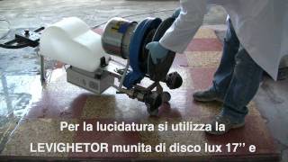 Levigatura e Lucidatura Graniglia con Klindex Levighetor 645  Video Corso Dimostrativo [upl. by Ahtaga]