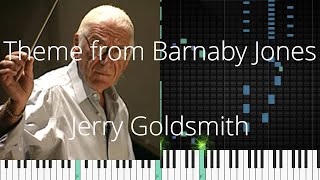 🎹 Theme from Barnaby Jones Jerry Goldsmith Synthesia Piano Tutorial [upl. by Asik]