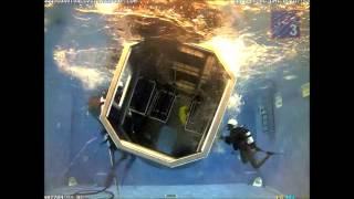 Helicopter Underwater Escape Training HUET Aberdeen UK [upl. by Taro]