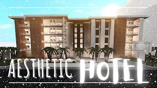 Bloxburg Aesthetic Hotel TOUR  ROBLOX [upl. by Kcirevam]