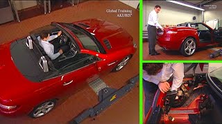 MercedesBenz SLK  How to manually close the Vario roof  R172 [upl. by Ardnwahs735]