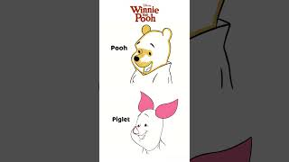 How to draw Winnie the Pooh and Piglet  Easy Drawing [upl. by Aihsemek]