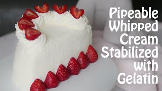 Stabilized Whipped Cream with Gelatin 2 minute tutorial [upl. by Emalia739]