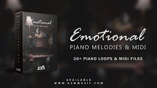 Emotional Piano Melodies Sample Pack With Midi Files  Sad Piano Loops  100 Royalty Free [upl. by Nagirrek]