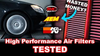 Performance Air Filters  KampN vs AEM vs BMC  DYNO TEST [upl. by Tecil]