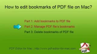 PDF Editor How to Edit bookmarks of PDF file on Mac [upl. by Pinter]