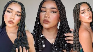 COMO DISFARÇAR O FRIZZ DAS TRANÇAS BOX BRAIDS OLHA O RESULTADO FICOU INCRÍVEL [upl. by Neztnaj971]