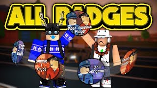 GETTING ALL THE BADGES ROBLOX Jailbreak [upl. by Akered]