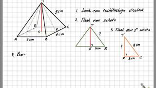 Stelling van Pythagoras in een piramide HAVO [upl. by Lsil]