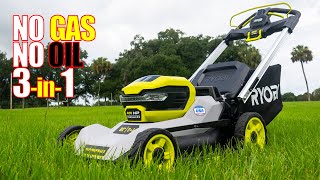 RYOBI 40V HP Brushless SelfPropelled 21quot Mower Review HOW MANY ACRES [upl. by Fernald298]