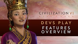 Civilization VI Rise and Fall  FIRST GAMEPLAY FOOTAGE Devs Play Korea [upl. by Hsakiv]