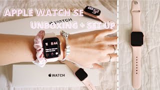 APPLE WATCH SE unboxing  set up [upl. by Hatfield]