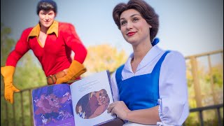 Gaston Won’t Stop Interrupting Belle During Her Story  Disneyland Vlog [upl. by Haldi]