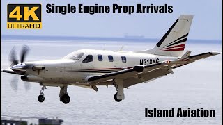 11 Single Engine Prop Arrivals  PC12 TBM940  Cessna Caravan  Cessna 182H St Kitts [upl. by Anahir]