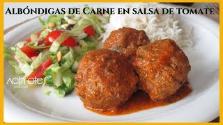 ALBÓNDIGAS DE CARNE en SALSA DE TOMATE Prepara las mejores Albóndigas SIN huevo Pan y sin freír [upl. by Berget596]