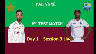 Live Streaming  Pakistan vs West Indies  2nd Test Match  Multan [upl. by Ramah]