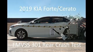 20192021 KIA ForteCeratoK3 FMVSS 301 Rear Crash Test 50 Mph [upl. by Engamrahc]