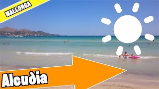 Alcudia Majorca Spain Tour of beach and resort [upl. by Beard]