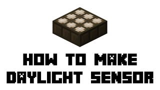 Minecraft Survival How to Make Daylight Sensor [upl. by Karim]