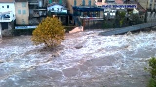 Images impressionnantes des inondations en Ardèche [upl. by Olemrac]