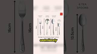 Parage 24 Pieces Lily Cutlery Set Stainless Steel with Stand Contains 6 Dinner Spoons 6 Tea Spoon [upl. by Oirotciv]