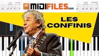 🎹 LES CONFINIS  PIERRE PERRET TUTO PIANO  PARTITION [upl. by Backer288]