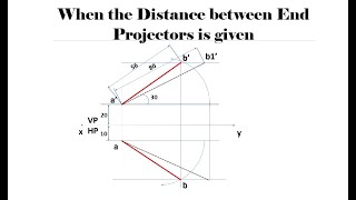 Projection of lines  3  Distance between end Projectors Sum  Engineering Graphics  EG  Tamil [upl. by Anawak824]